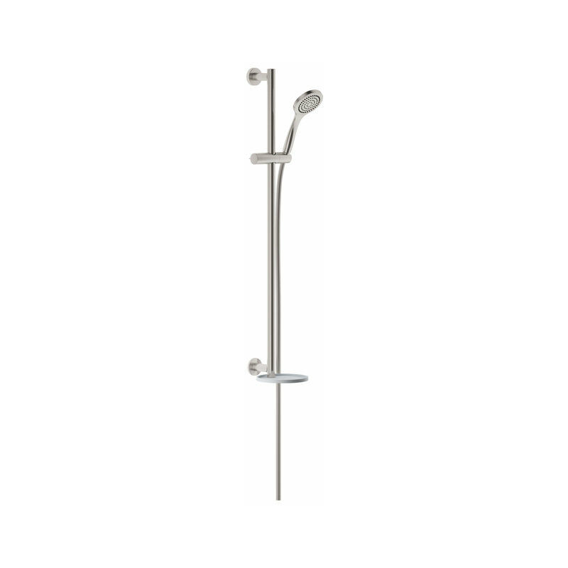 

Set de ducha Keuco IXMO, barra de pared de 855 mm, rosetas redondas, con estante giratorio, color: Acabado en acero inoxidable - 59587070901