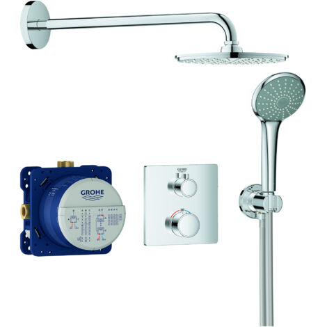 Set de ducha Rainshower Cosmopolitan 210 con termostato oculto, cromo (34734000)