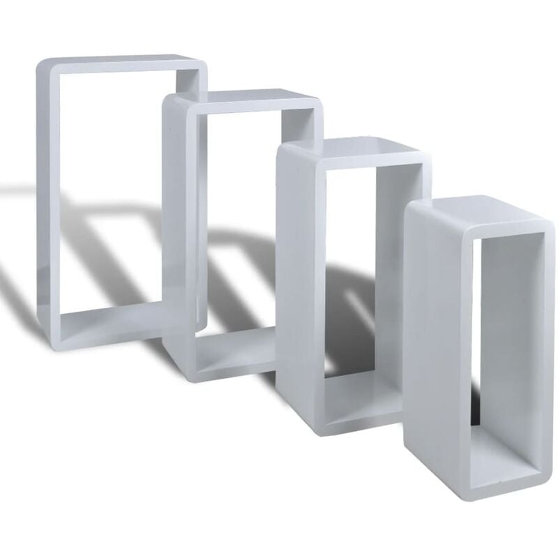 

Vidaxl - Set de estante de 4 en forma de cubo blanco - Blanco