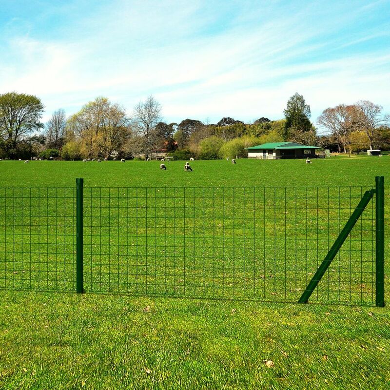 

Set de euro valla acero verde 10x0,8 m
