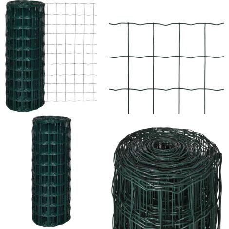 Set de euro valla acero verde 10x1 m - Cerca de alambre - Valla verde