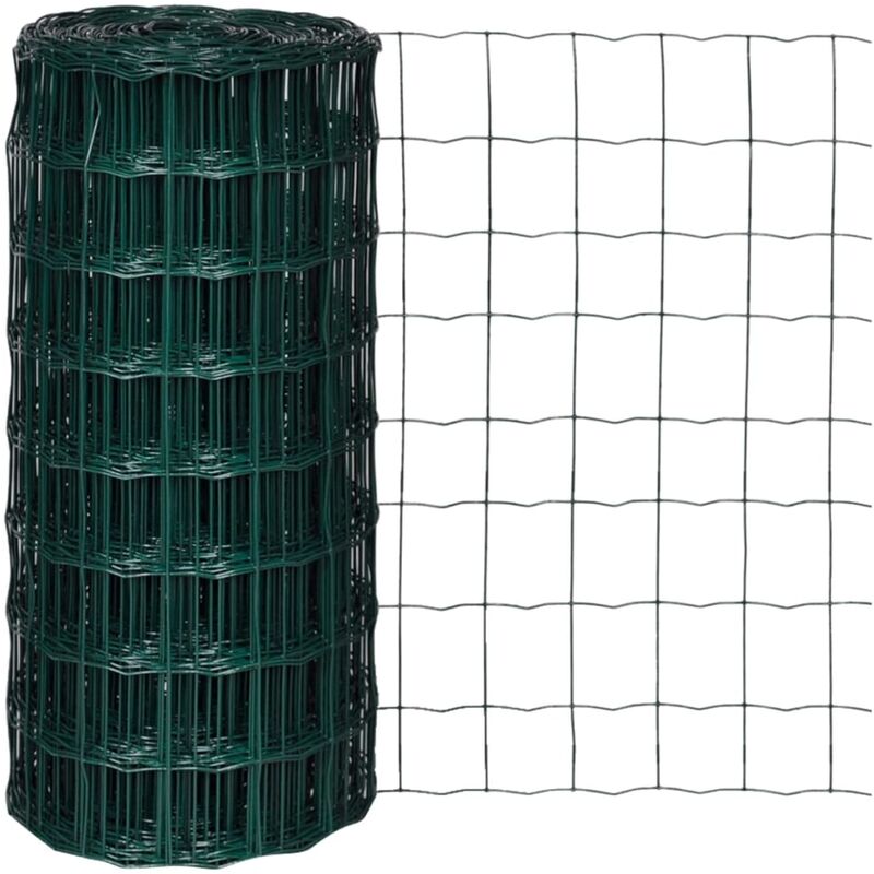 

Set de euro valla acero verde 25x0,8 m