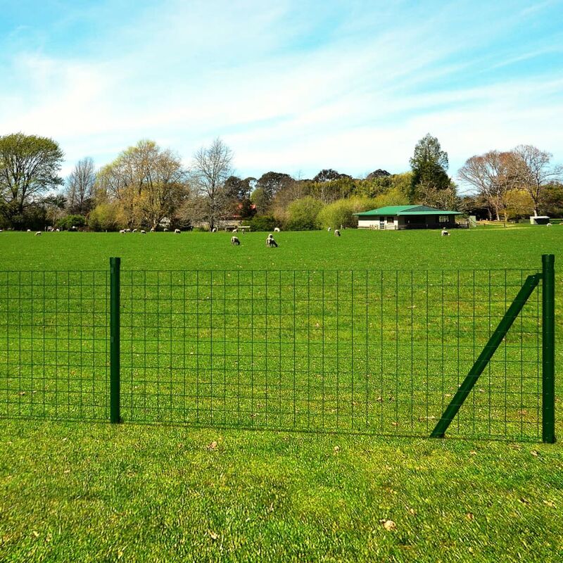 

Youthup - Set de euro valla acero verde 25x0,8 m - Verde