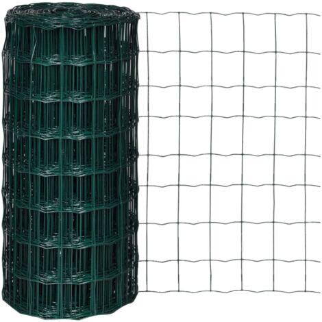 Set de euro valla acero verde 25x0,8 m