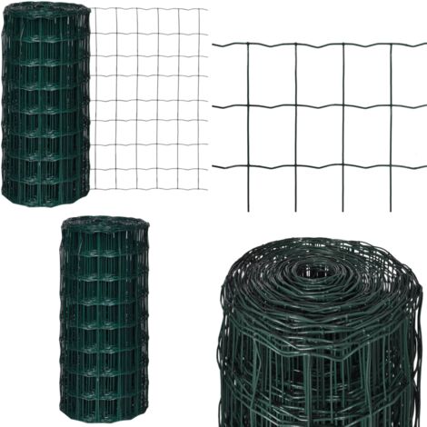 Set de euro valla acero verde 25x0,8 m - Cerca de alambre - Valla verde