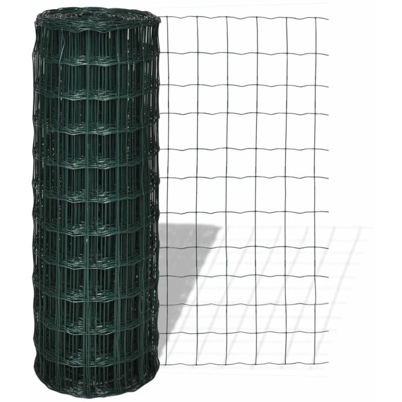 

Set de euro valla acero verde 25x1,5 m