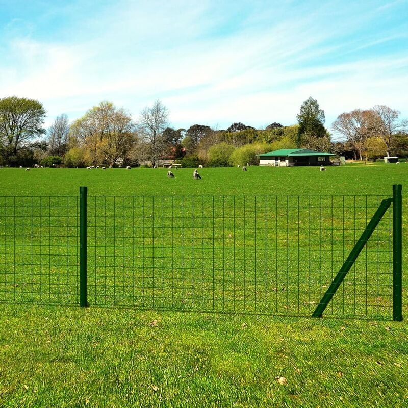 

Set de euro valla acero verde 25x1,5 m - Verde