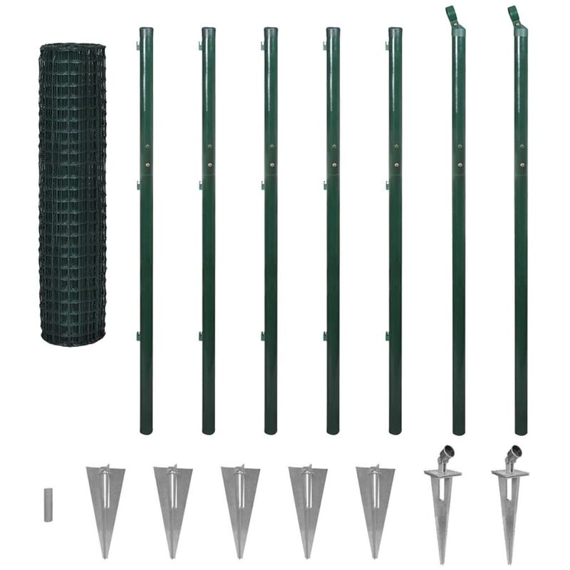 

Set de Euro Valla Acero Verde 10x1.96 m - Verde - Vidaxl