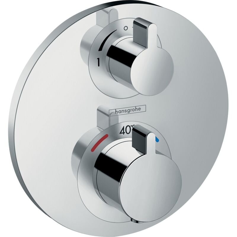 Hansgrohe - Set de finition pour mitigeur thermostatique s encastré avec robinet d'arrêt et inverseur (15758000)