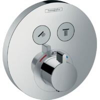 Set de finition mitigeur thermostatique ShowerSelect S encastré avec 2 sorties chromé