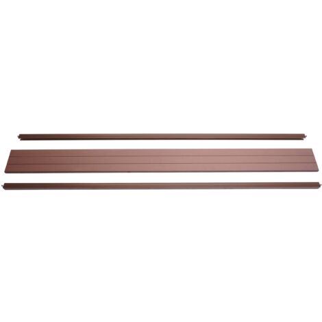 Set de finition pour brise-vue en WPC Sarthe, profil de finition brise-vent - 180cm, brun