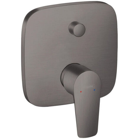 Set de finition pour mitigeur bain/douche encastré noir chromé brossé