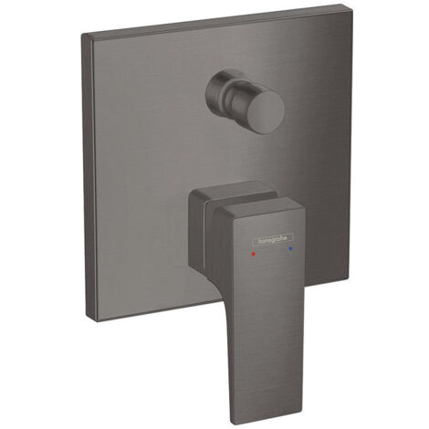 Set de finition pour mitigeur bain/douche encastré noir chromé brossé
