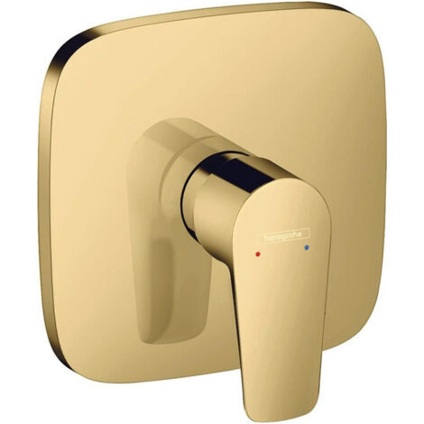 Set de finition pour mitigeur douche encastré aspect doré poli