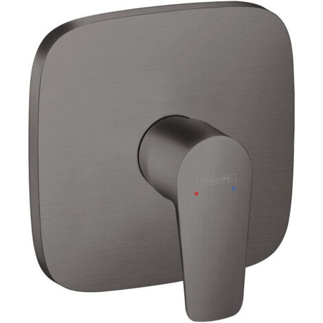 Set de finition pour mitigeur douche encastré noir chromé brossé