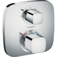 Set de finition pour mitigeur thermostatique E encastré avec robinet d'arret et inverseur chromé
