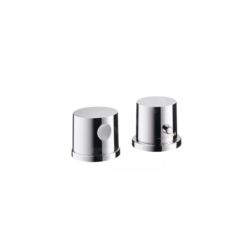 Axor Uno - Set de finition du mitigeur thermostatique pour montage sur bord de baignoire, installation 2 trous, chrome 38480000