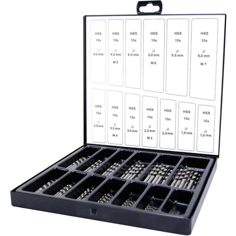 Terrax Workwear - Jeu de forets pour le métal hss ruko A214195 meulé din 338 1 set