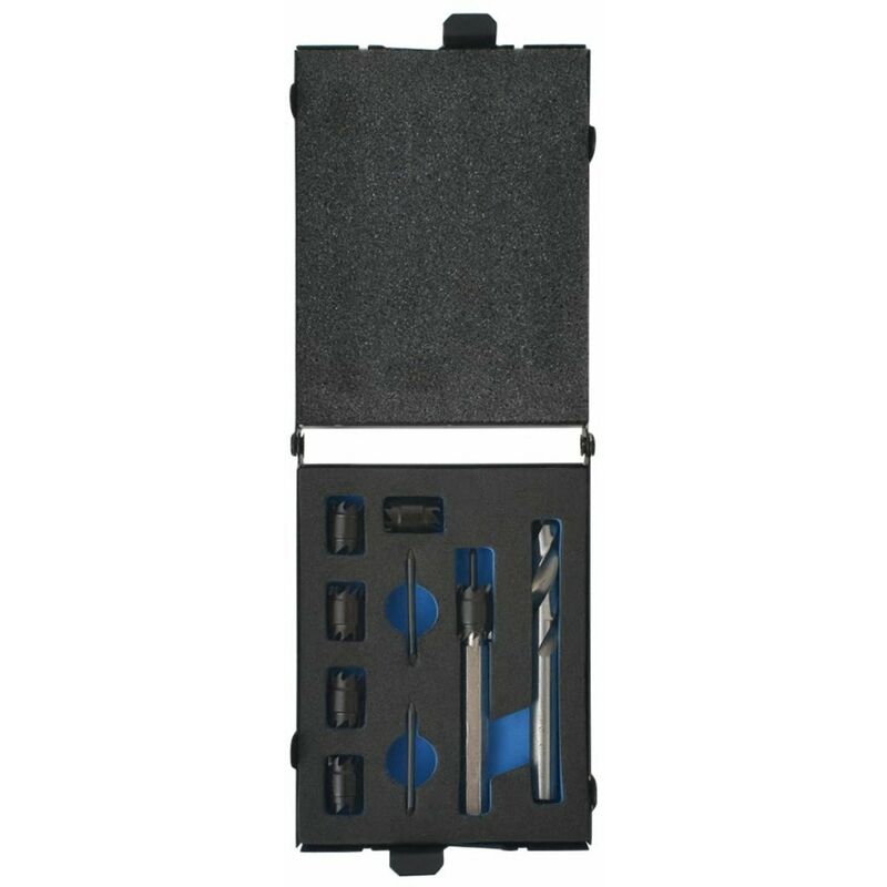 

Set de fresas y brocas puntos de soldadura 9 piezas HSS