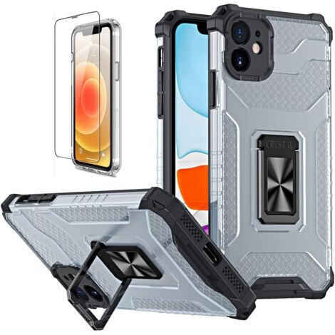 SET DE FUNDAS BLACK ARMOR PARA APPLE IPHONE 11 DE 6.1" + VIDRIO TEMPLADO A2111
