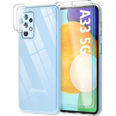 SET DE FUNDAS PARA SAMSUNG GALAXY A33 5G + 2X CRISTAL TEMPLADO Y PROTECCIÓN DE CÁMARA