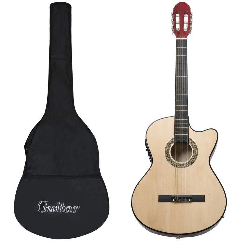 

vidaXL Set de guitarra occidental 12 pzas con ecualizador y 6 cuerdas - Marrón