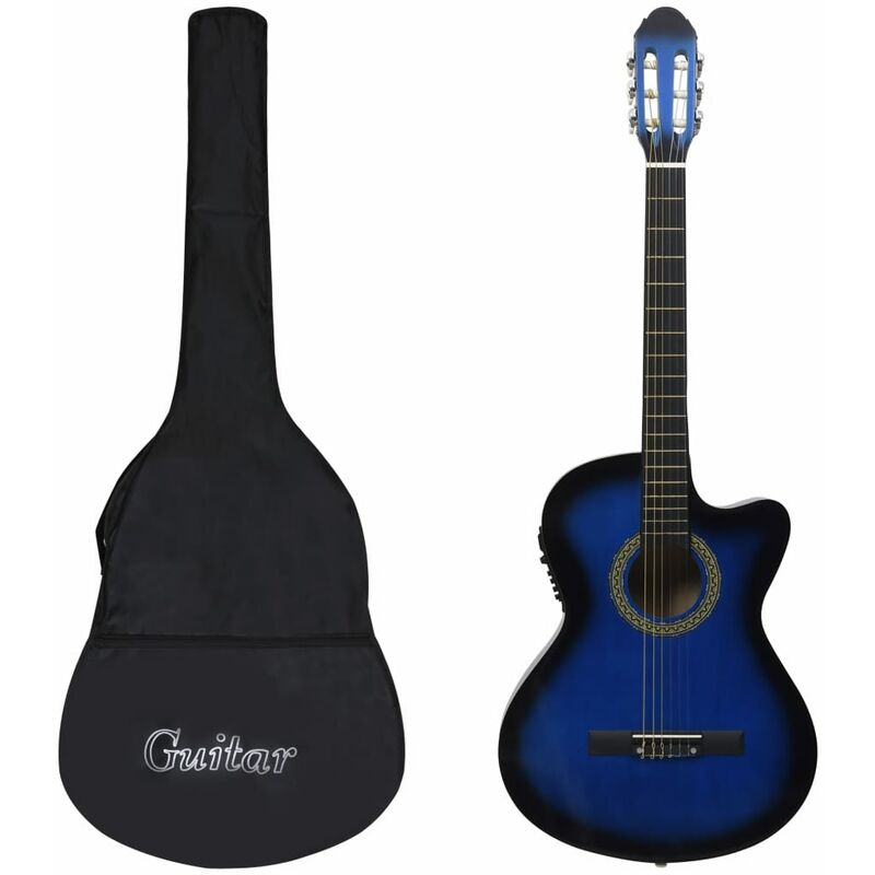 

Set de guitarra occidental 12 pzas ecualizador y 6 cuerdas azul