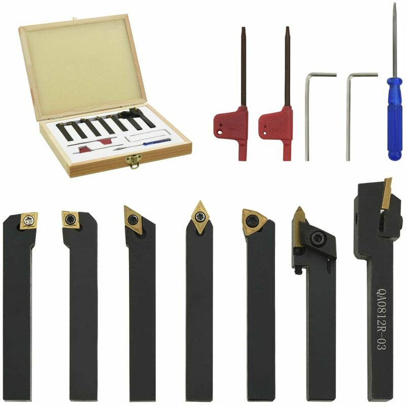 

Set de herramientas de torneado indexable 12 piezas 8x8mm 60mm