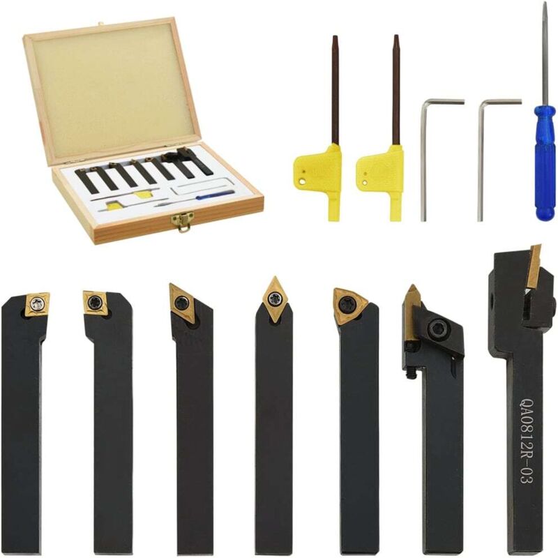 

Set de Herramientas de Torneado Indexable 12 Piezas 8x8mm 60mm - Vidaxl