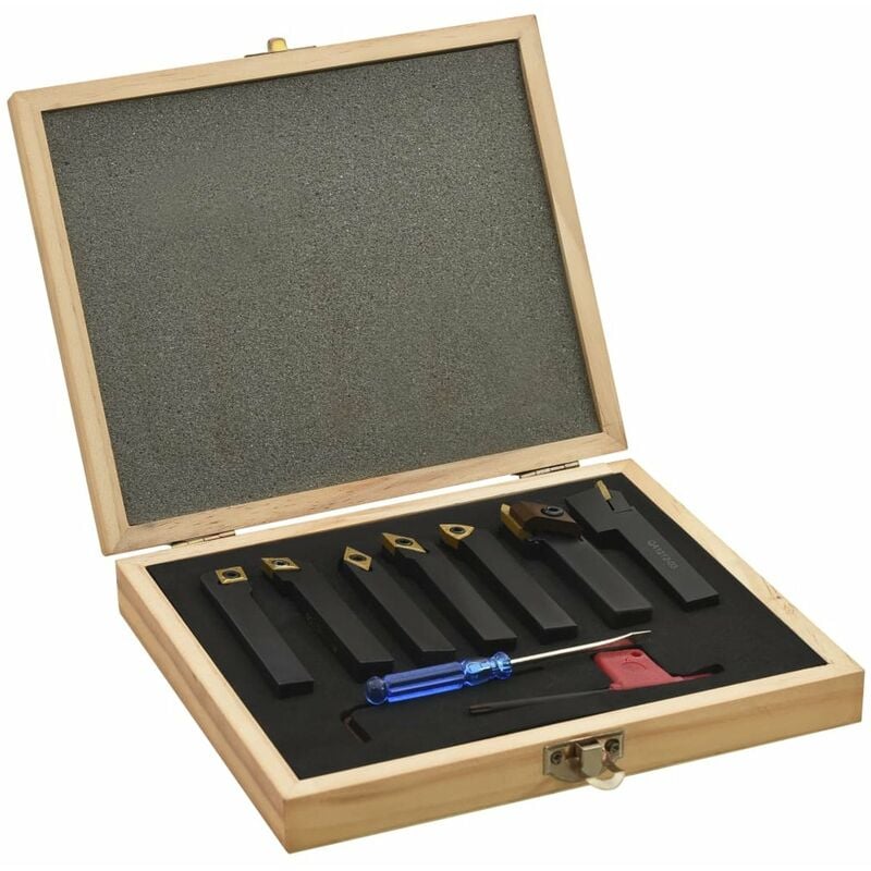 

Set de herramientas de torneado indexable 12 pzas 12x12mm 80mm