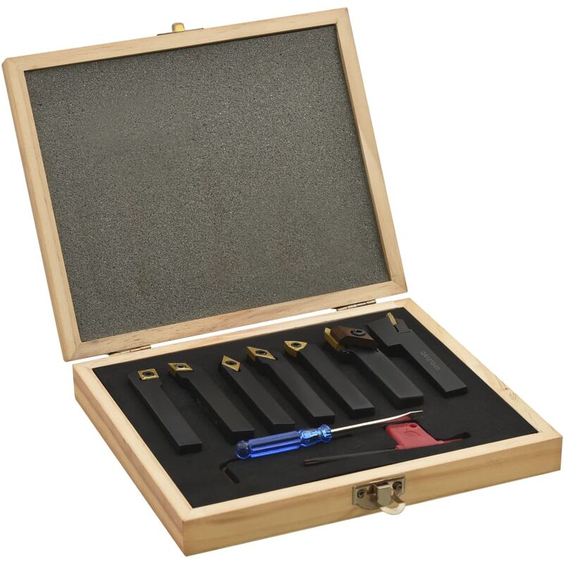 

Set de herramientas de torneado indexable 12 pzas 12x12mm 80mm