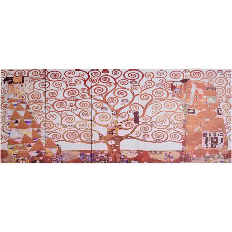 

vidaXL Set de lienzo para pared árbol amarillo 200x80 cm - Amarillo