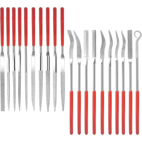 Set de limes diamantées à main, 20 pièces, outils de précision pour bricolage