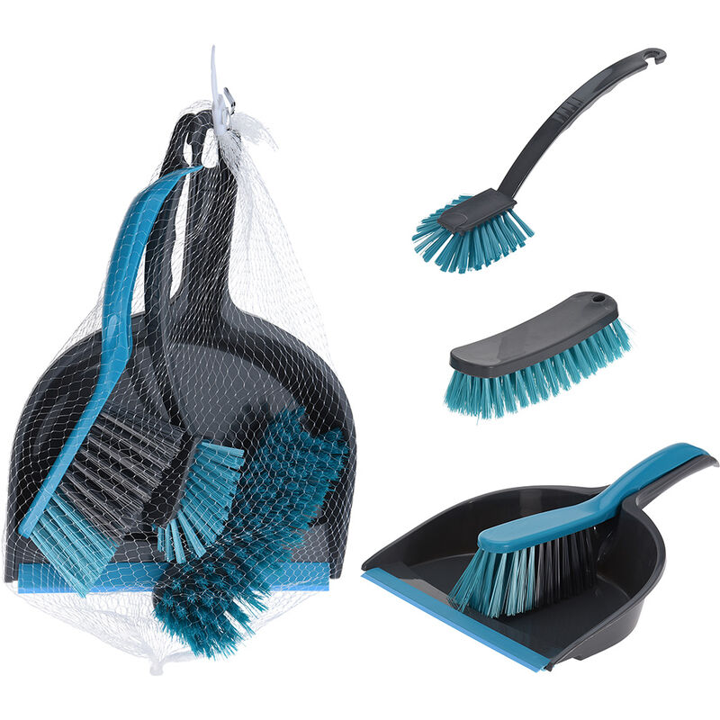 

Set de limpieza de 4 piezas gris y turquesa - EDM