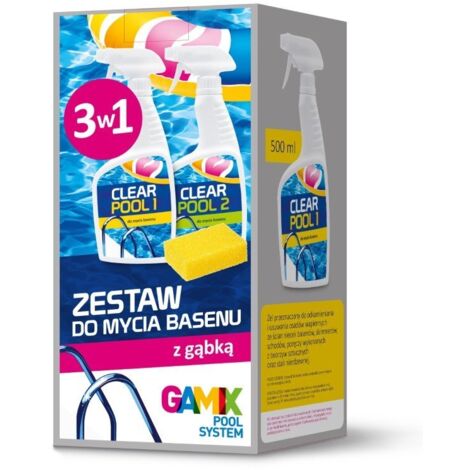 SET DE LIMPIEZA DE PISCINAS 3 EN 1 CON ESPONJA - GAMIX