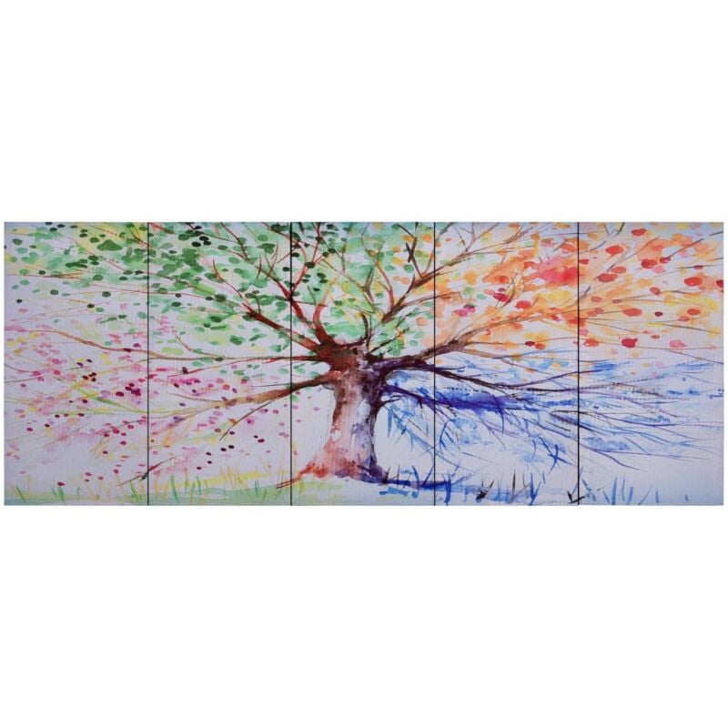 

vidaXL Set de lona para pared árbol de lluvia multicolor 200x80 cm - Multicolor