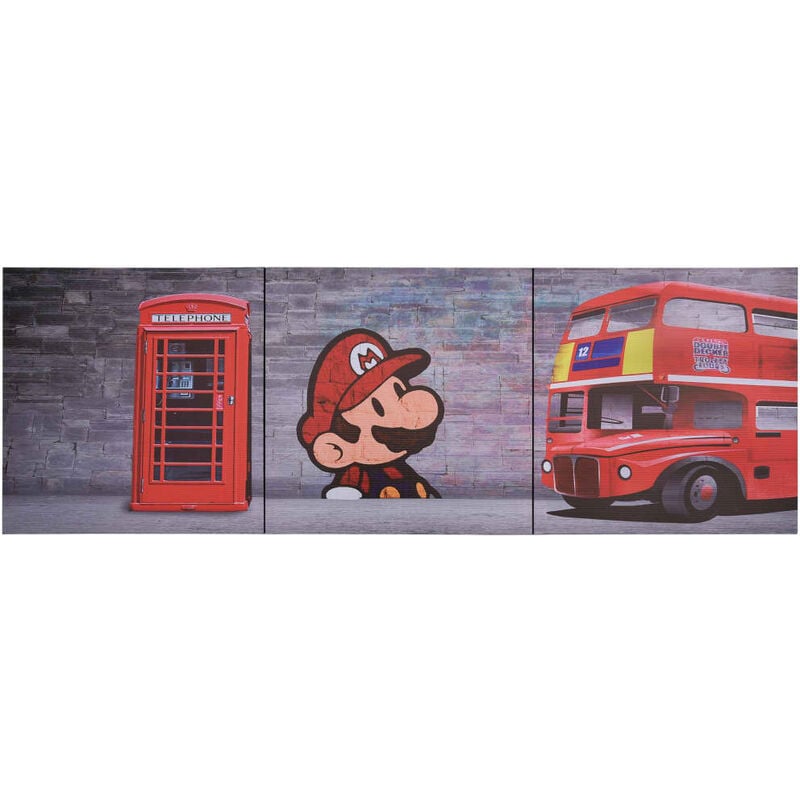 

vidaXL Set de lona para pared Londres multicolor 120x40 cm - Multicolor