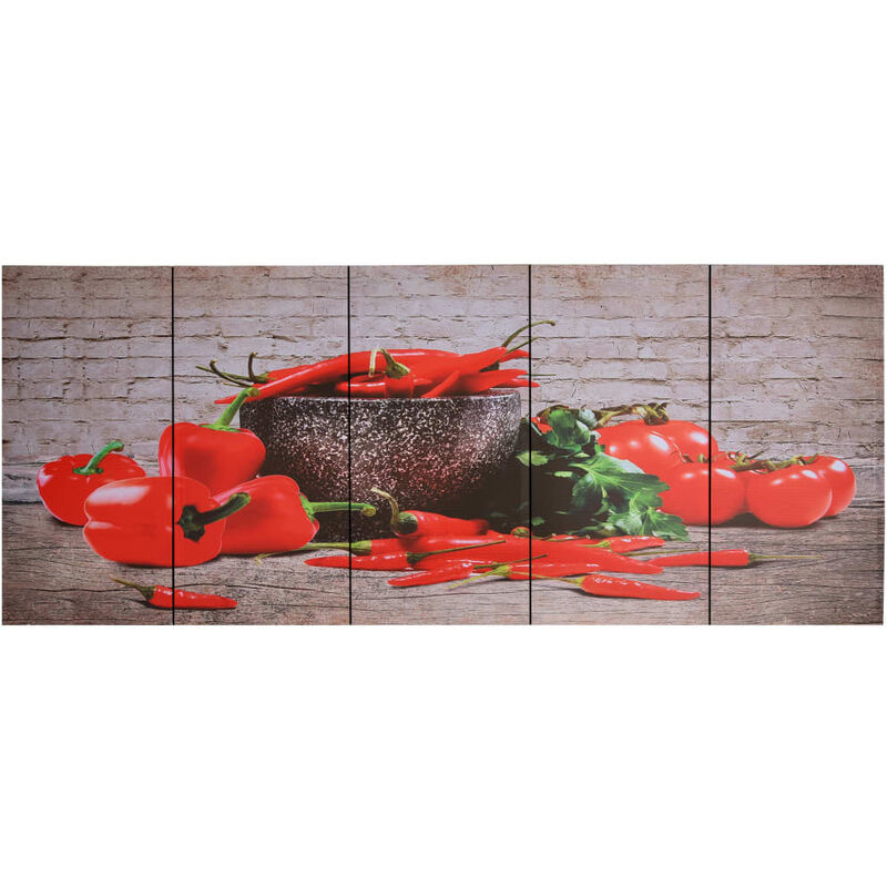

vidaXL Set de lona para pared pimientos multicolor 200x80 cm - Multicolor