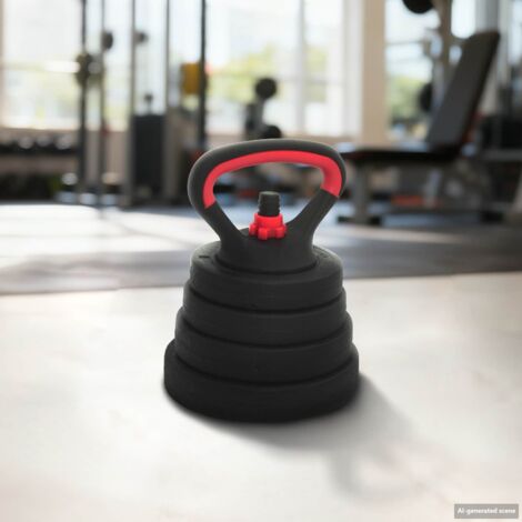 Set de Mancuernas, Barra y Kettlebell 4 en 1 30kg 30kg