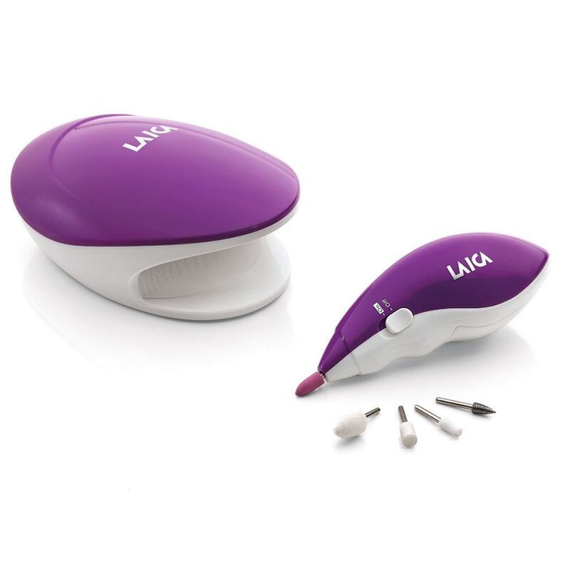 

Set de manicura pedicura, secador y 5 accesorios, color purpura