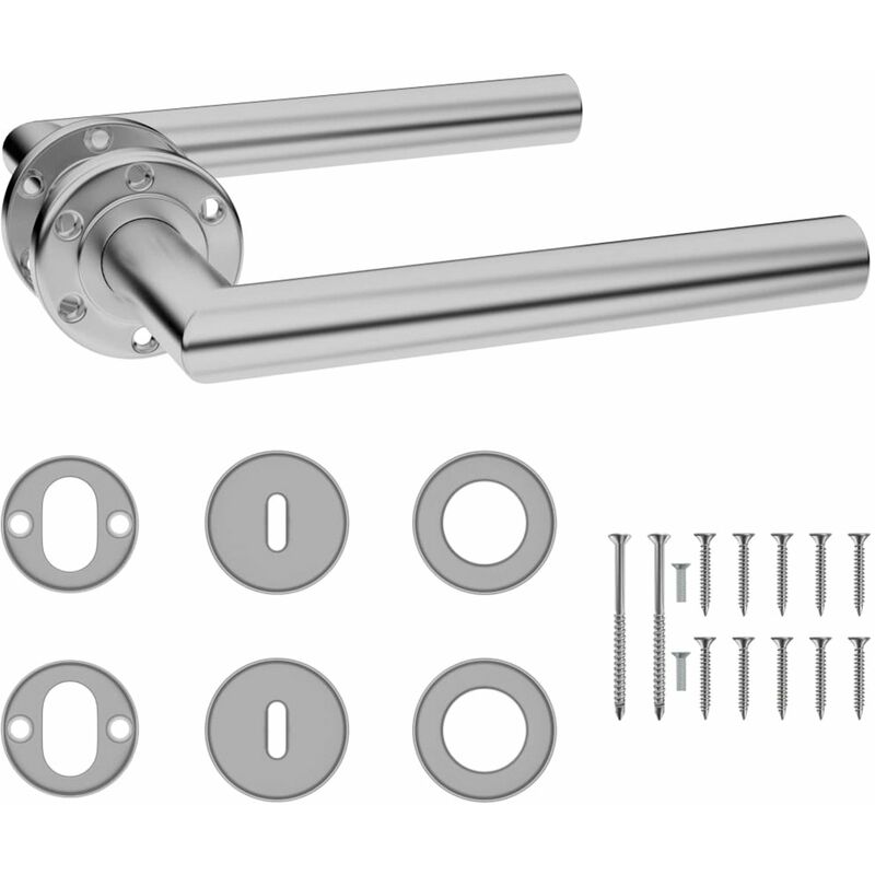 

Set de manilla de puerta con pestillo BB acero inoxidable