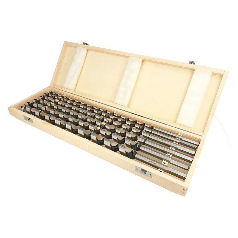 Jeu d'embouts de tarière Heller 6 pièces ø 10/12/14/16/18/20 mm, longueur 460 mm, avec coffret en bois