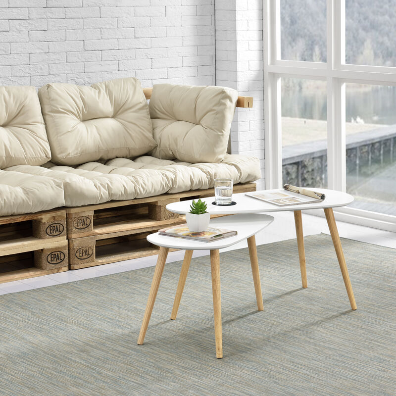 

Set de Mesa de centro Langesund - 2x Mesa baja para Salón - 45,5x80x40cm y 40,5x68x36cm - Mesa de café - Mesa de té - Mesa Auxiliar - Patas de Pino