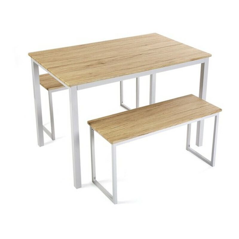 

Set de mesa y banco White Madera (70 x 76 x 110 cm)