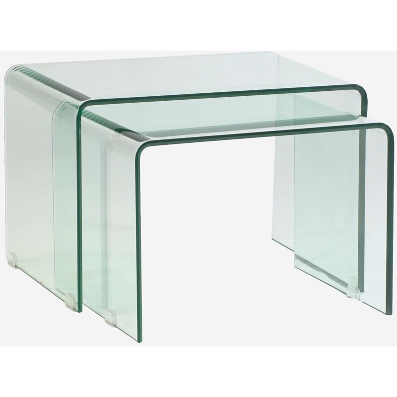 

Set de mesas nido transparente