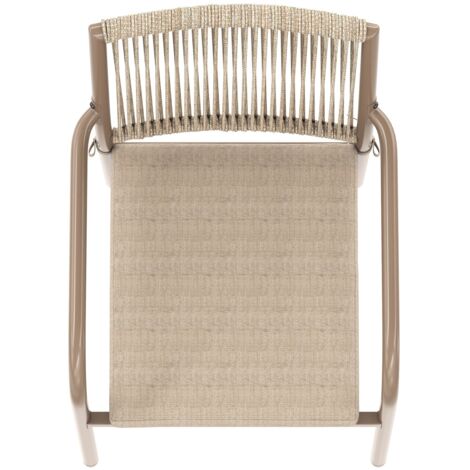 Set de meubles de jardin modernes en rotin. Comprend un bureau en verre rond, ainsi que 4 chaises avec dossiers. Structure en fer. Idéal pour les terrasses, les balcons ou les ponts.
