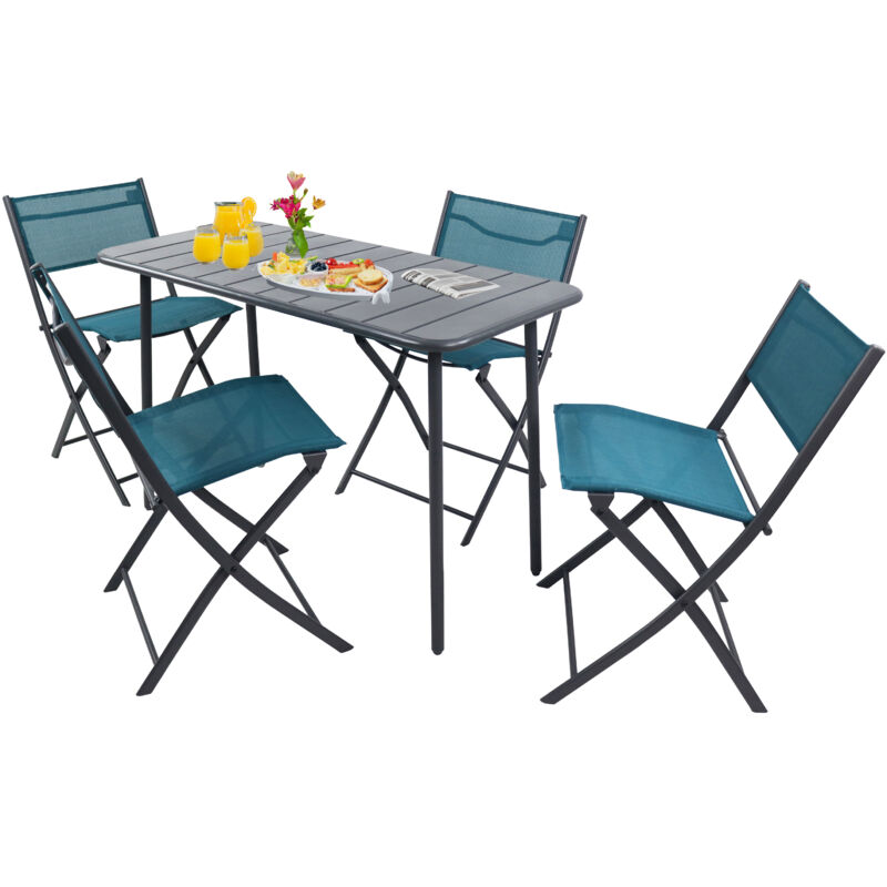 VCM Garten-Essgruppe "5 tlg. Bistroset Balkonset Gartenset Sumila 110x55" 5 tlg.
