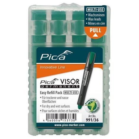 Set de mine pour marqueur permanent VISOR VISOR Industrial vert Pica