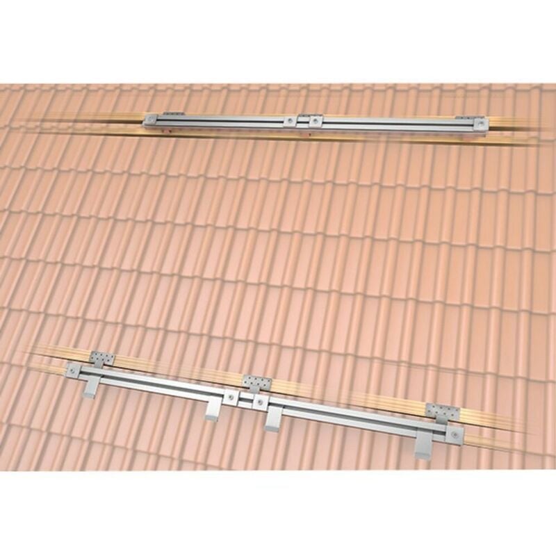 Le Sanitaire - Set de montage sur toit 4flex, jusqu'à 10 tubes, tuiles plates