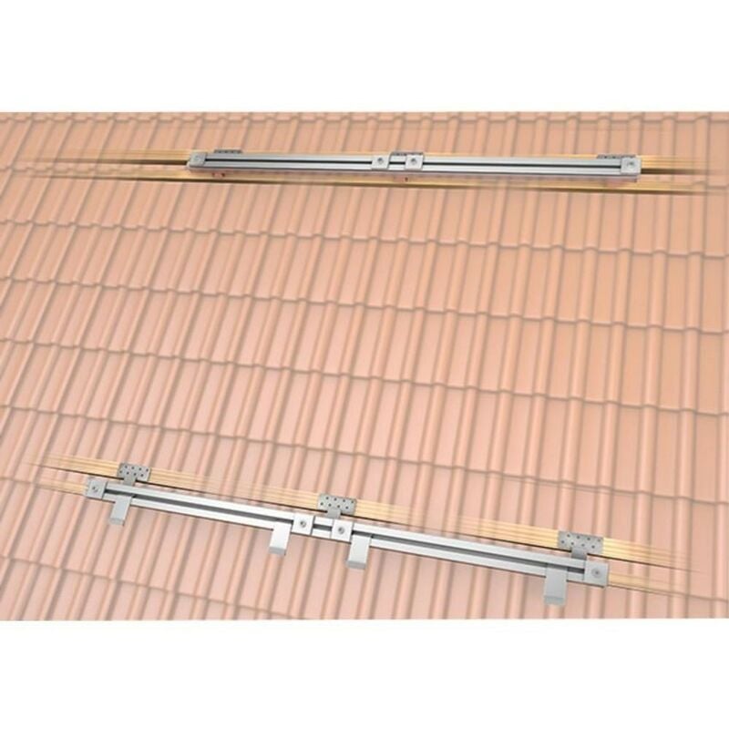 Le Sanitaire - Set de montage sur toit 4flex, jusqu'à 30 tubes, tuiles plates